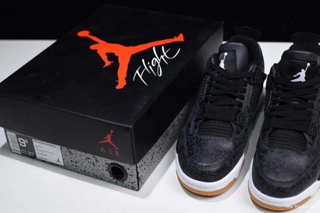 Rep Onekick Black Retro Air 4 Jordan CI1184-001 Laser 0623